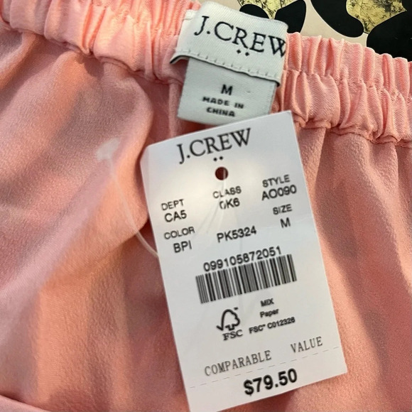 NWT J Crew Factory Peach Pink Satin Slip Skirt Medium - Picture 3 of 7